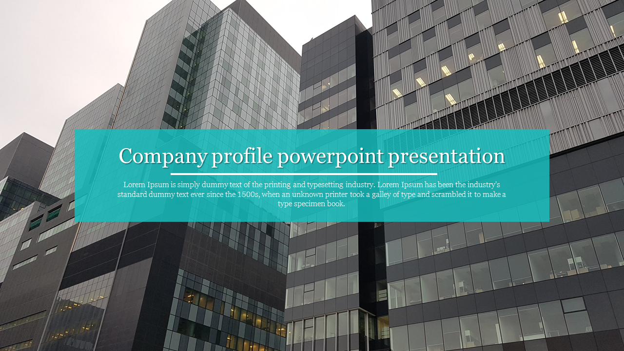 A one noded company profile powerpoint presentation
